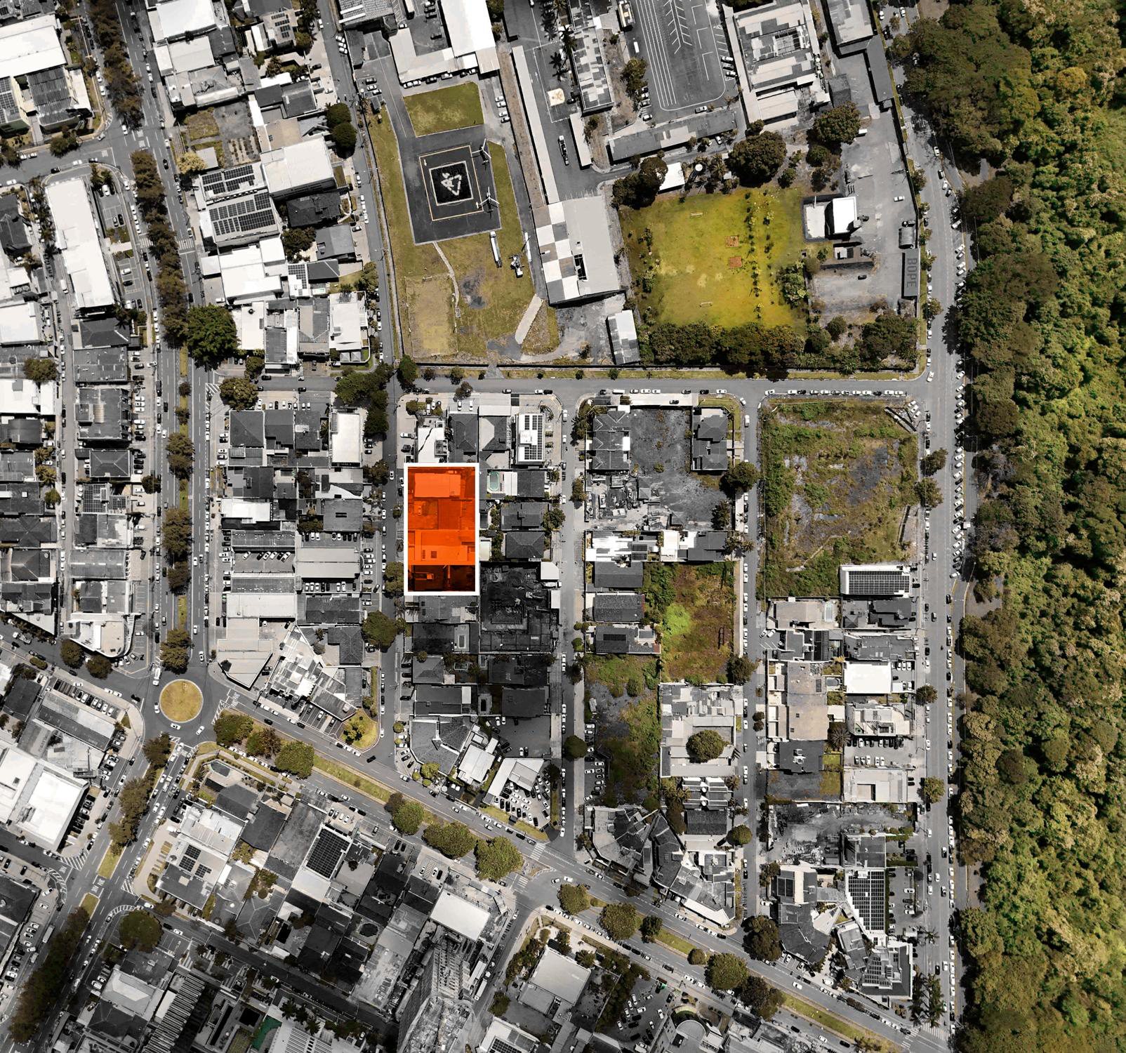 Mapa aéreo oficial mostrando o lote do City Code Areião entre a Alameda Ricardo Paranhos e o Parque Areião